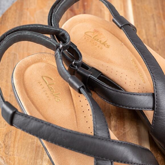 Clarks Women's Tuleah May Black Leather Womens Size 10 26177379 - Picture 5 of 7